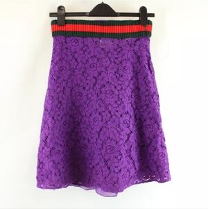 Gucci Cluny Lace Skirt SZ 42